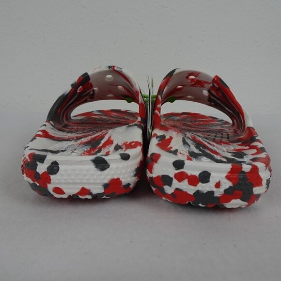 Crocs Marbled Slides Sandals Men's Size 9 Women's 11 Red Gray Colorful - Picture 5 of 11